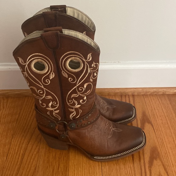 Western JB Dillon handmade Brown leather boots. Women size 8b. Worn twice only! - Picture 2 of 8